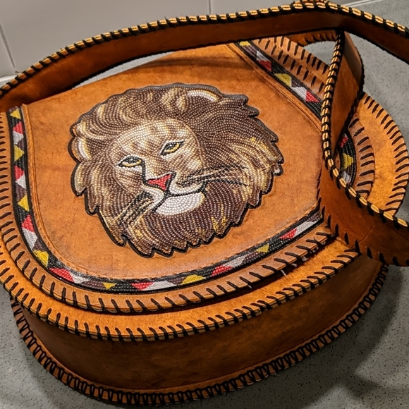 original Handbags - Unique Lion Beaded Artisan Handbag Boho Vibe